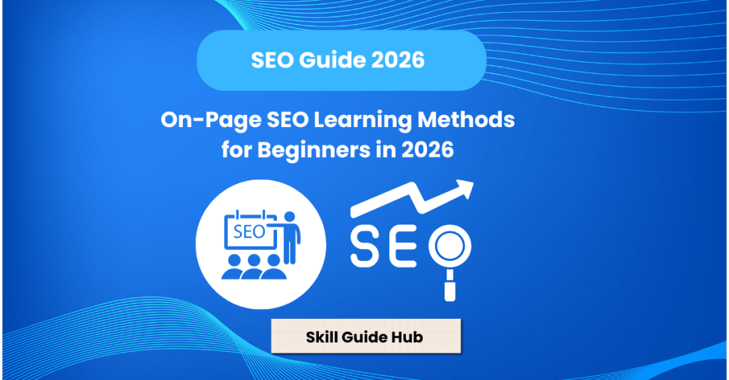On-page SEO learning methods for beginners in 2026 guide illustration