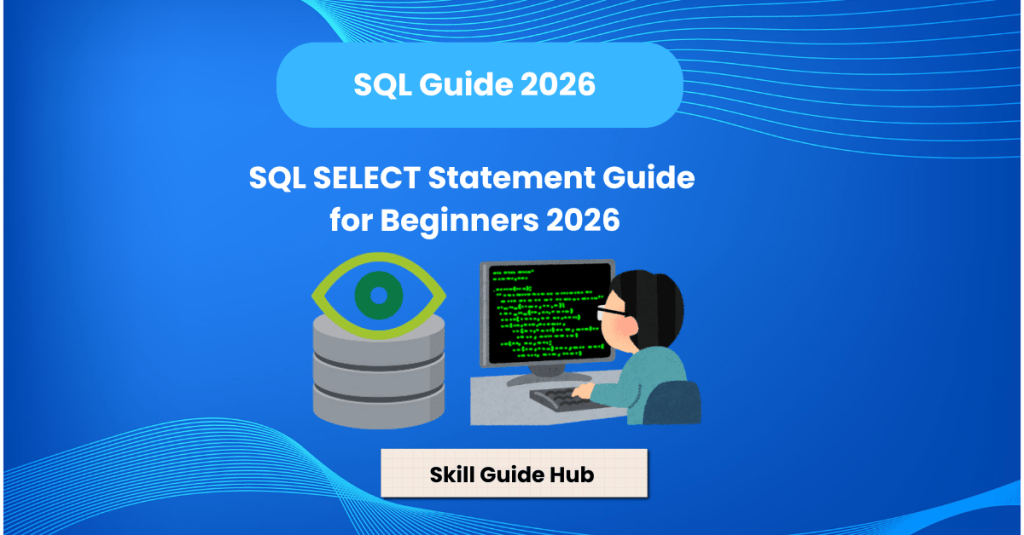 SQL SELECT statement explained with examples showing database tables and SQL queries used to retrieve data in 2026.